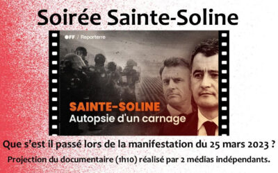 Une soirée consacrée à Sainte-Soline